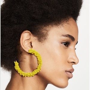 Large Beaded Hoop Earrings